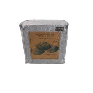 Pure Beech Jersey Knit Sheet Set TWIN XL Size Modal Grey Heather 3 Piece